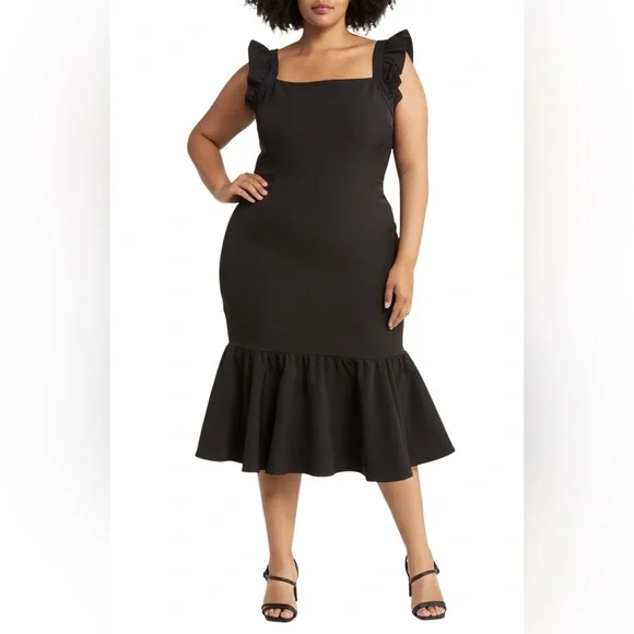 knee length dresses for ladies Chelsea Off The Shoulder Ruffle Maxi Dress – VICI